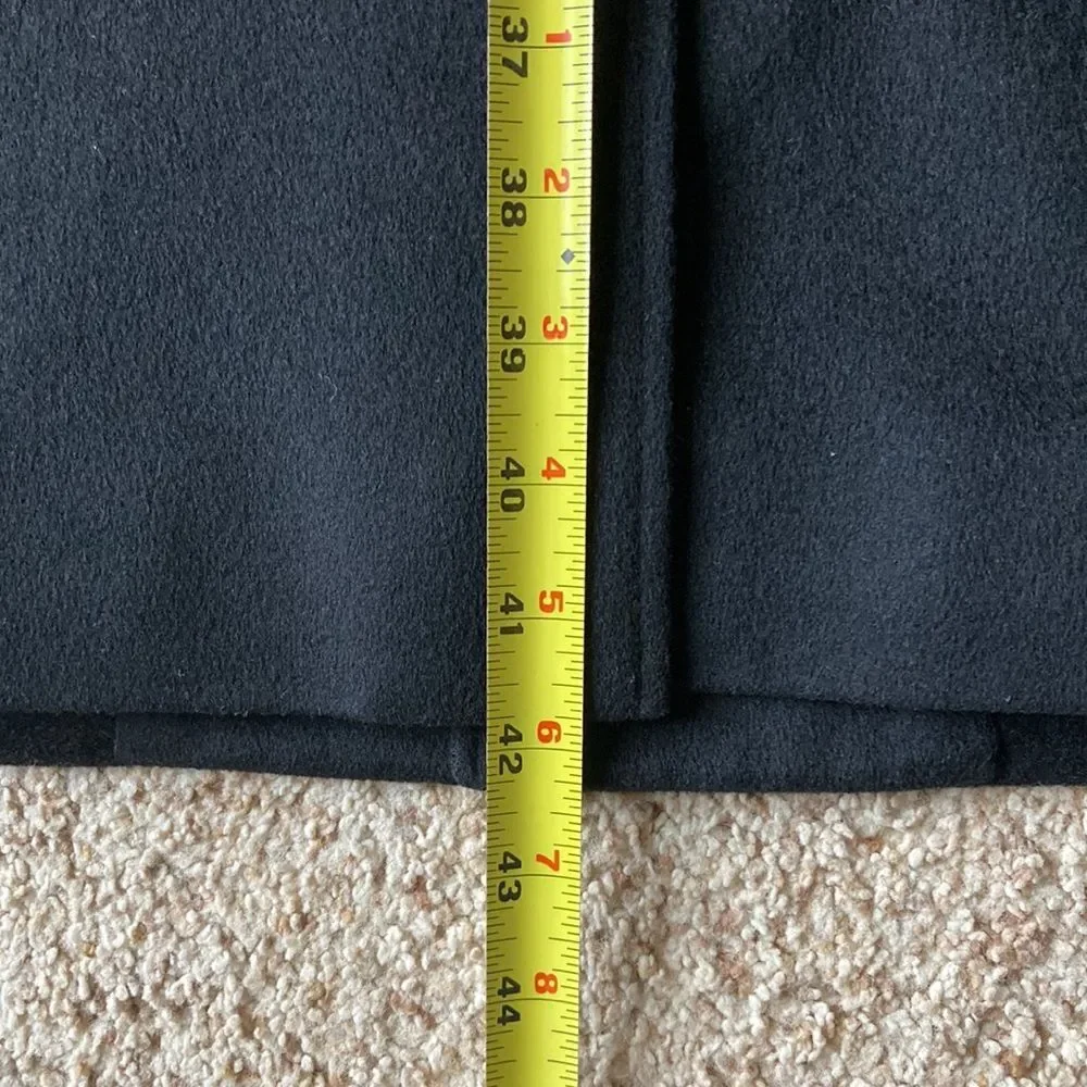 John W Nordstrom Black Loro Piana Storm System Wool 3/4 Top Coat Car Coat 46 XL